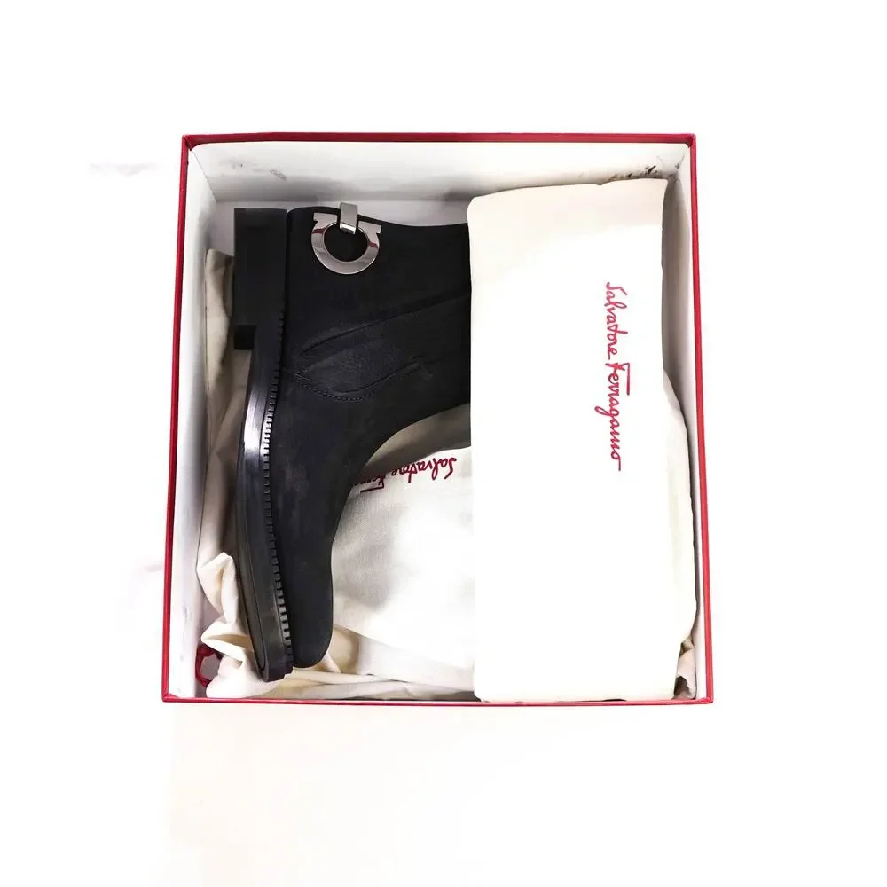 $1,290 FERRAGAMO - Black Suede 